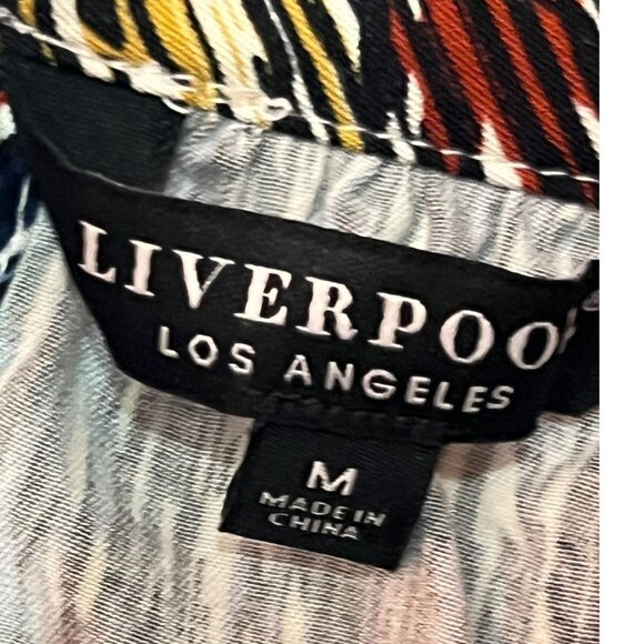 Liverpool Los Angeles Arrow Ikat Sleeveless High Neck Blouse M Multicolor Womens - Picture 3 of 6